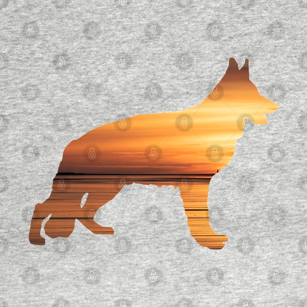 German Shepherd Sunset by Rumble Dog Tees